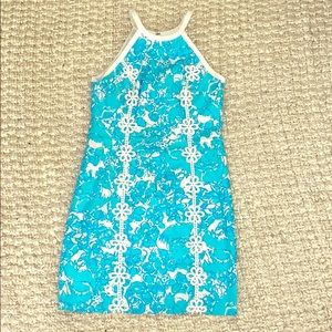 Lilly Pulitzer Turquoise and White Dress